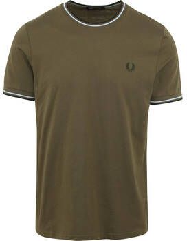 Fred Perry T-shirt M1588 Donkergroen