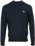 Fred Perry Blauwe Sweaters Klassieke Crew Neck Jumper Blauw Heren - Thumbnail 1