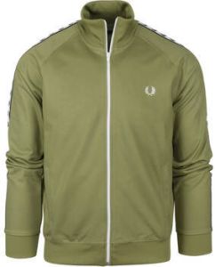 Fred Perry Vest Taped Track Jacket Mid Groen