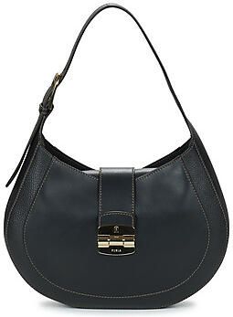 Furla Club 2 Hobo Zwarte Leren Tas Black Dames
