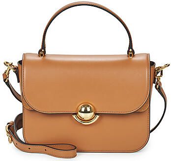 Furla Brandy Schoudertas met Gouden Bol Brown Dames