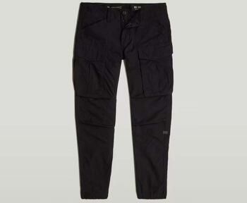 G-Star RAW Cargo Broek 3D Regular Tapered Cuffed Zwart Heren