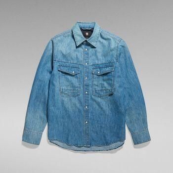 G-Star Raw Overhemd Lange Mouw D23006 D303 DAKOTA SHIRT-B890 FADED CADET BLUE