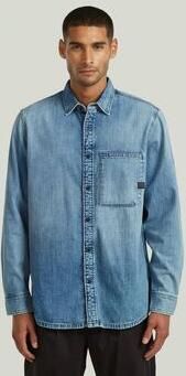 G-Star Raw Overhemd Lange Mouw D27083-D252 REGULAR 1-PKT SHIRT LS-H941 ANTIQUE BLUE KYANITE