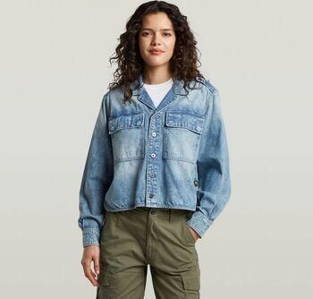 G-Star Raw Spijkerjack D30103 D539 BOXY RELAXED 2-PKT SHIRT-J361 VINTAGE CRUISER - Foto 4