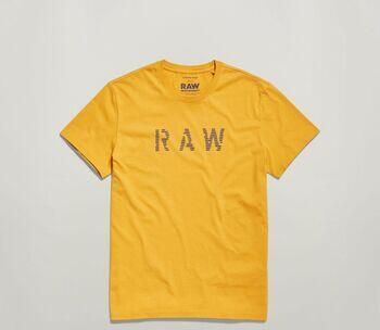 G-Star Biologisch Katoenen Heren T-Shirt Yellow Heren - Foto 3
