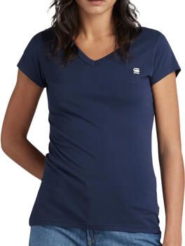 G-Star RAW Shirt met V-hals Eyben Slim Top met kleine -logoprint op borsthoogte