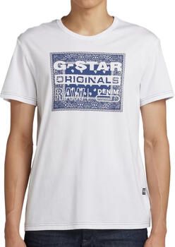 G-Star Raw T-shirt van katoen met labeldetail model 'Bandana'