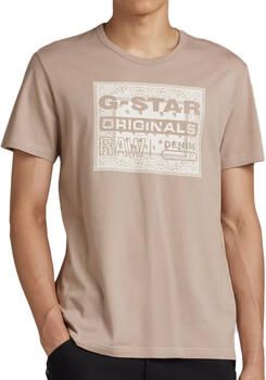 G-Star Raw T-shirt van katoen met labeldetail model 'Bandana'