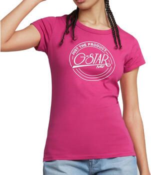 G-Star RAW Large Logo Top Roze Dames