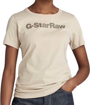 G-Star RAW GS Graphic Slim Top Beige Dames - Foto 3
