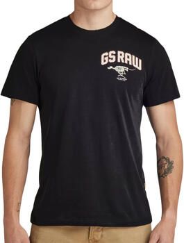 G-Star RAW Skeleton Dog Chest Graphic Slim T-Shirt Zwart Heren