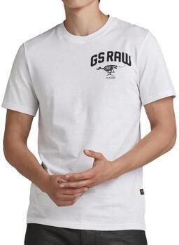 G-Star RAW Skeleton Dog Chest Graphic Slim T-Shirt Wit Heren