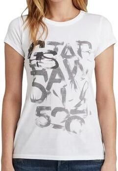G-Star RAW Graphic 2 Slim Top Wit Dames