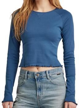G-Star RAW Cropped Baby Sister Raglan Top Midden blauw Dames - Foto 2