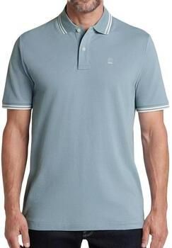 G-Star RAW Striped Collar Slim Polo Lichtblauw Heren