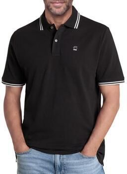 G-Star RAW Striped Collar Slim Polo Zwart Heren