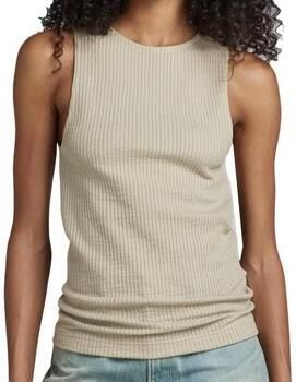 G-Star RAW Tanktop 3D Rib Beige Dames - Foto 2