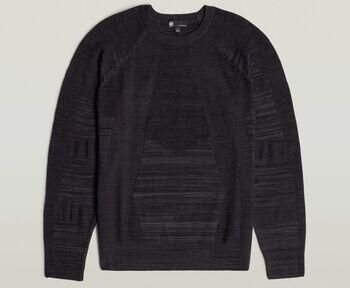 G-Star Raw Gebreide pullover met logostitching en ronde hals