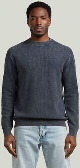 G-Star RAW Washed Gebreide Trui Donkerblauw Heren
