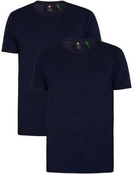 G-Star Raw T-shirt Korte Mouw Set van 2 slanke T-shirts met ronde hals