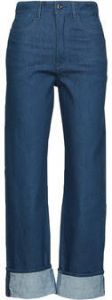 G-Star G Star RAW Tedie high waist straight fit jeans van gerecycled polyester blauw