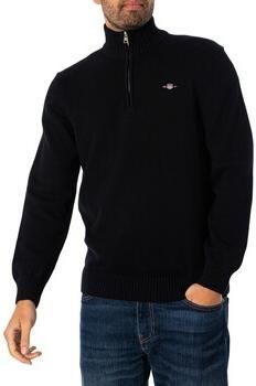 Gant Fleece Jack Casual katoenen sweatshirt met halve rits