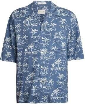Gant Overhemd Korte Mouw Shirt met korte mouwen en Rel Island-print