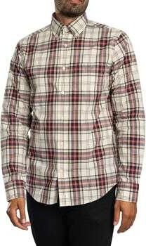 Gant Overhemd Lange Mouw Normale poplin ruit overhemd