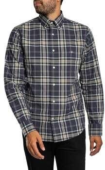 Gant Overhemd Lange Mouw Normale poplin ruit overhemd