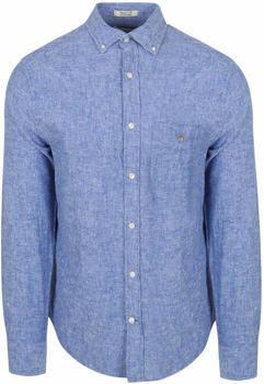Gant Overhemd Lange Mouw Overhemd Linnen Blauw