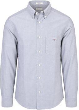 Gant Overhemd Lange Mouw Overhemd Oxford Lichtbruin