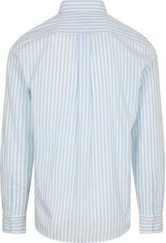 Gant Overhemd Lange Mouw Overhemd Stripe Poplin Classic Blauw