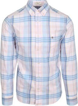 Gant Overhemd Lange Mouw Overhemd Tartan Ruit Roze