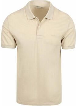 Gant Polo Shirt Korte Mouw 2Tone Piqué Poloshirt Ecru