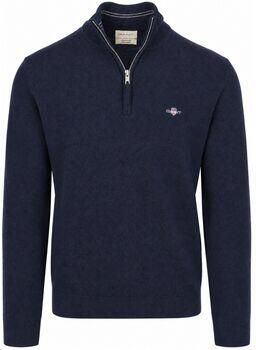 Gant Sweater Halfzip Lamswol Trui Navy