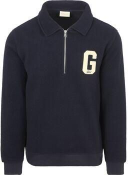 Gant Sweater Halfzip Trui Fleece Navy