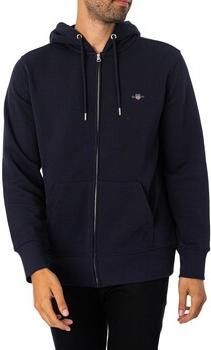 Gant Capuchonsweatvest REG SHIELD FULL ZIP HOODIE met logoborduursel op borsthoogte
