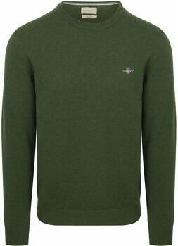 Gant Sweater Pullover Lamswol Mosgroen