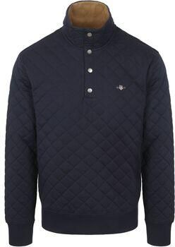 Gant Sweater Quilted Mocker Pullover Navy