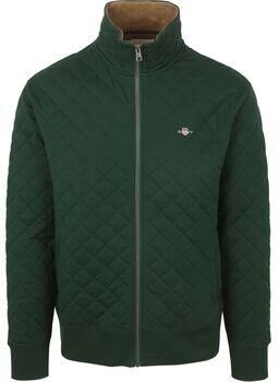 Gant Sweater Quilted Vest Donkergroen