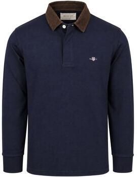 Gant Sweater Rugger Shield Corduroy Polo Navy