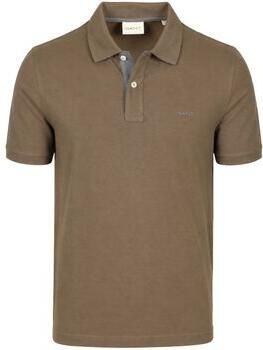 Gant T-shirt Contrast Piqué Poloshirt Faded Taupe