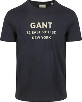Gant T-shirt Graphic Logo Navy