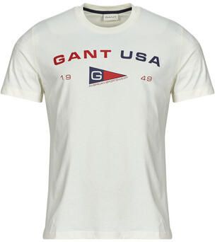 Gant Shirt met ronde hals GRAPHIC SS T-SHIRT met een unieke seizoensgebonden -grafiekprint op de borst