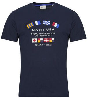 Gant Shirt met ronde hals GRAPHIC SS T-SHIRT met een unieke seizoensgebonden -grafiekprint op de borst - Foto 2