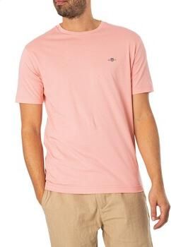 Gant T-shirt REG SHIELD SS T-SHIRT met logoborduursel op borsthoogte