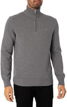 Gant Schipperstrui CASUAL COTTON HALFZIP met geborduurd grafisch logo op de borst - Foto 6