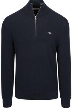 Gant Trui Half Zip Trui Micro Textured Navy