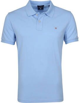 Gant T-shirt Basic Poloshirt Lichtblauw